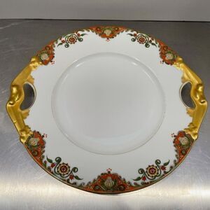 Bernardaud Limoges HANDLED TRAY Handpainted Red